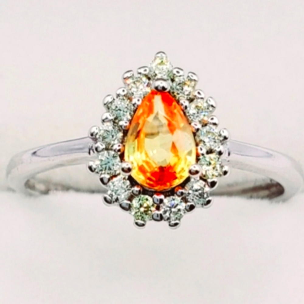 Natural Fancy Yellow Sapphire 925 Sterling Silver Ring